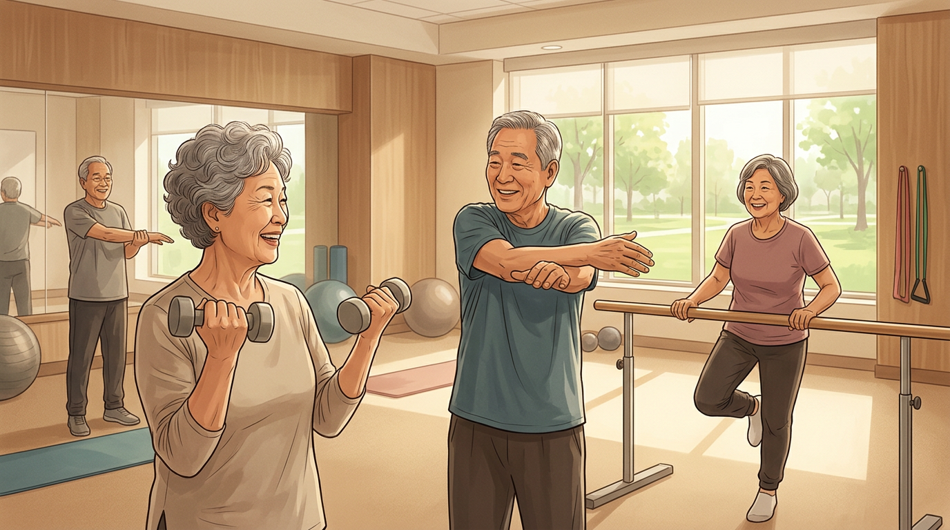 체력 테스트 결과 좋으면 더 오래 산다… 노인 건강의 핵심 지표